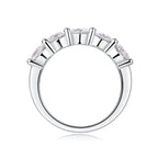 A Luxurious And Fashionable Light Luxury Jewelry Silver Ring Set With Top-quality Moissanite, S925 Silver Plated With Platinum NP Collection