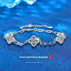 S925 Sterling Silver Clover Bracelet Does Not Fade