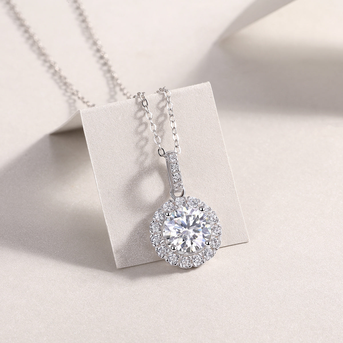 Dandelion - 2-carat Moissan Diamonds, S925 Sterling Silver And Platinum Plating Pendant