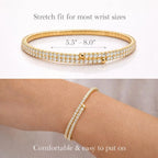 Stretch Gold Tennis Bracelet