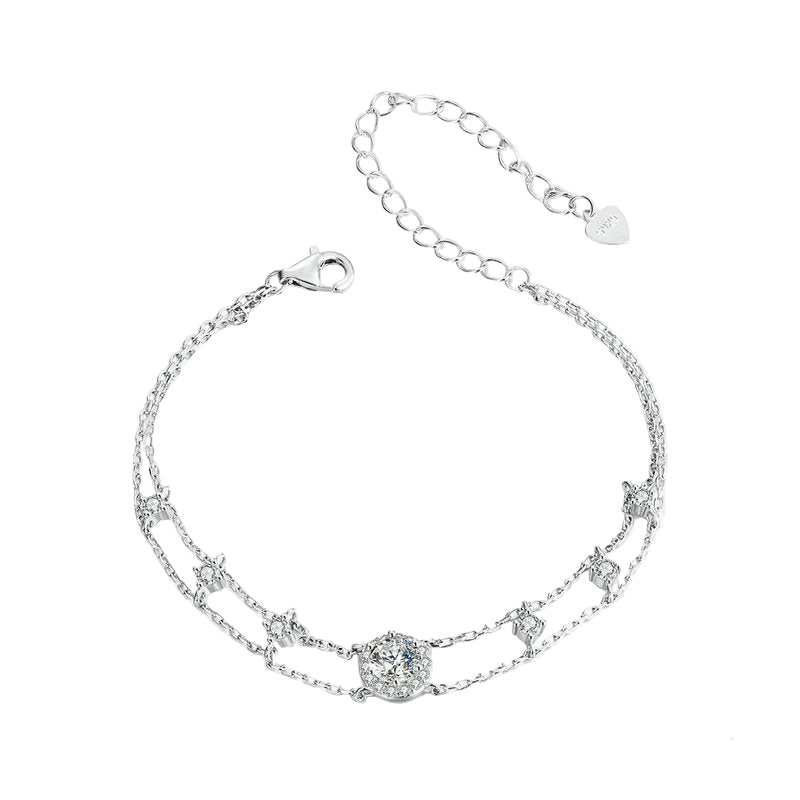 Simple Classic Design S925 Silver Diamond Bracelet
