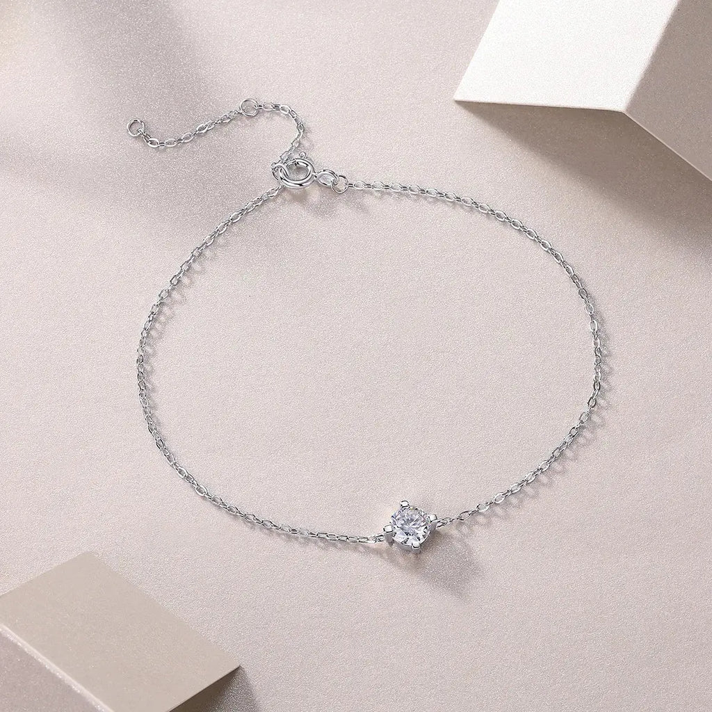 Cross-linked Bracelet - Set With Top-quality Moissanite, A Luxurious And Fashionable Light Luxury Jewelry Silver Bracelet, S925 Silver-plated Platinum NP Collection