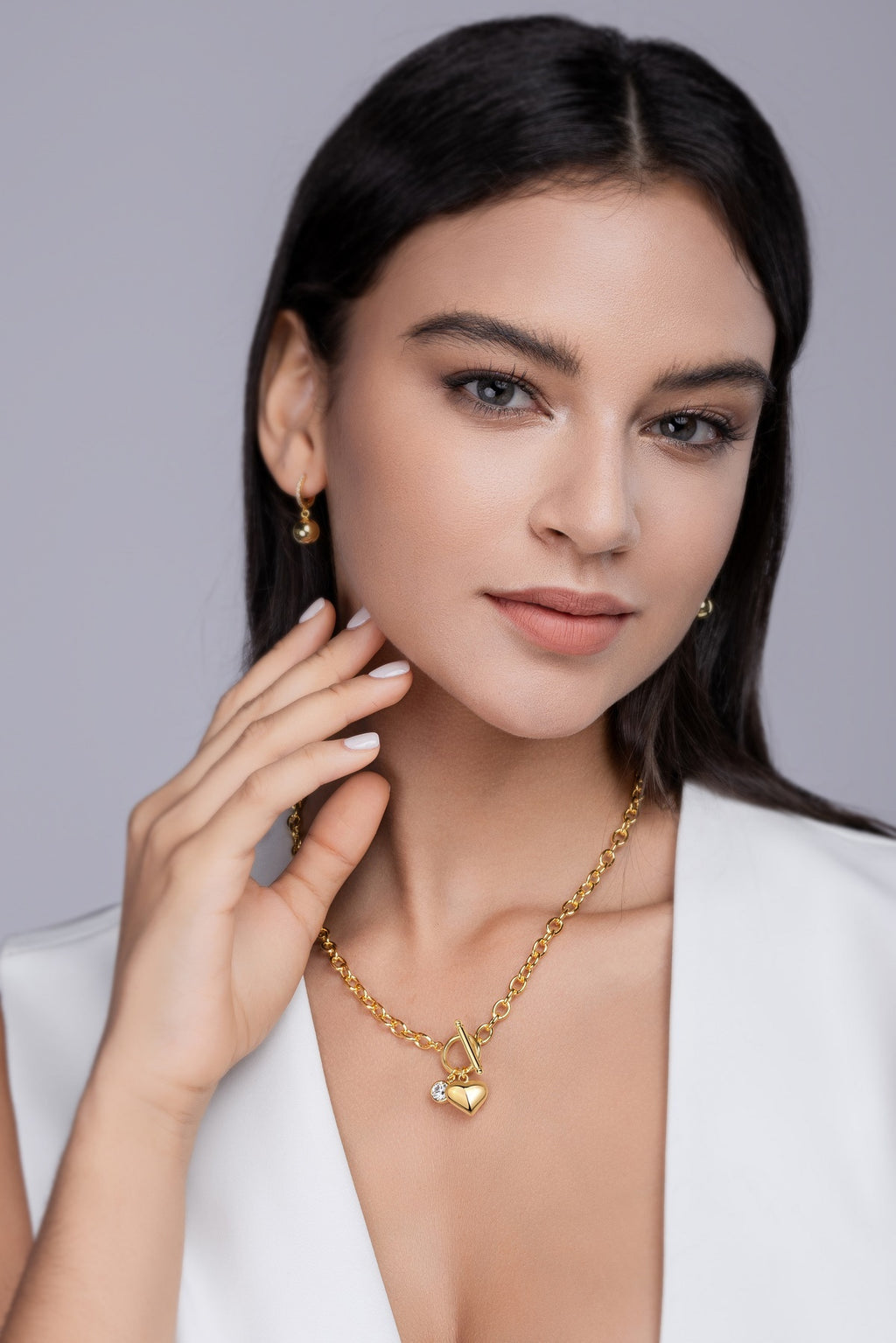 Meteor Wish Diamond Pendant Necklace Set With Mosan Diamond Silver Ornaments