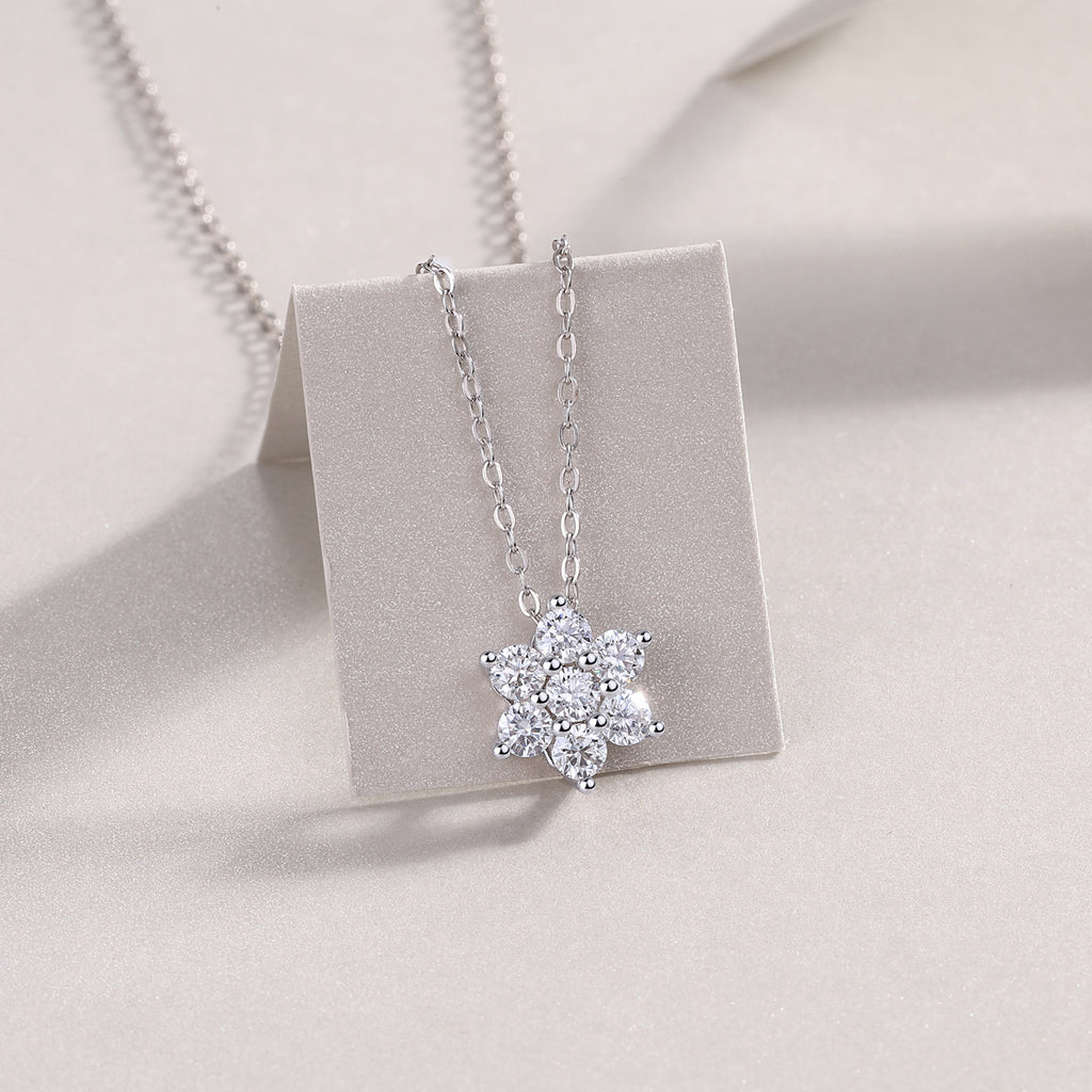 Snowflakes Fluttering - Moissanite S925 Sterling Silver And Platinum Plating