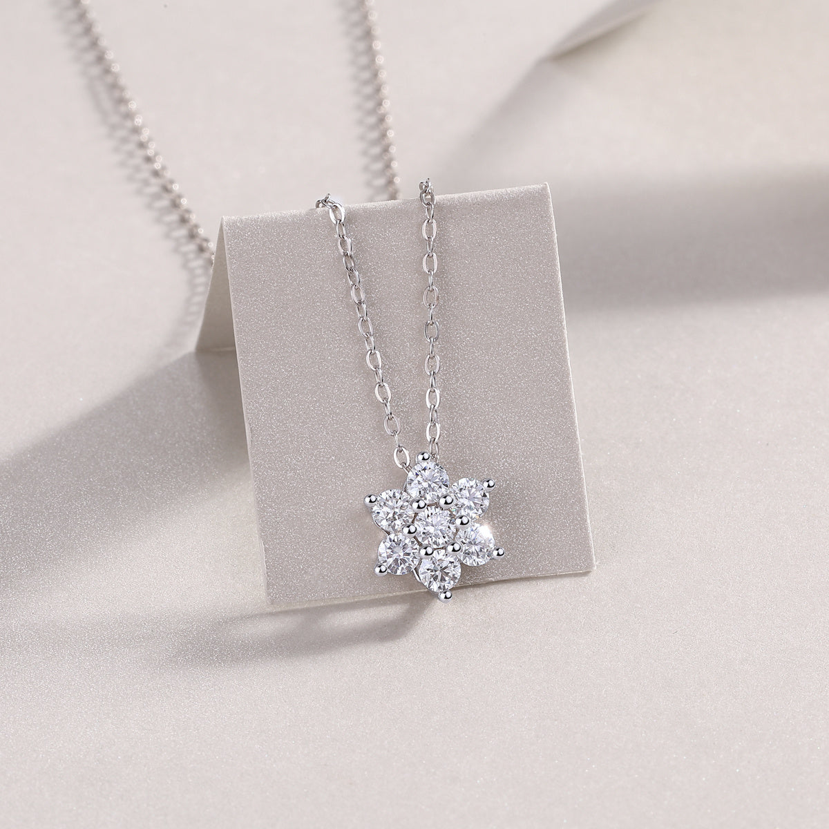 Snowflakes Fluttering - Moissanite S925 Sterling Silver And Platinum Plating