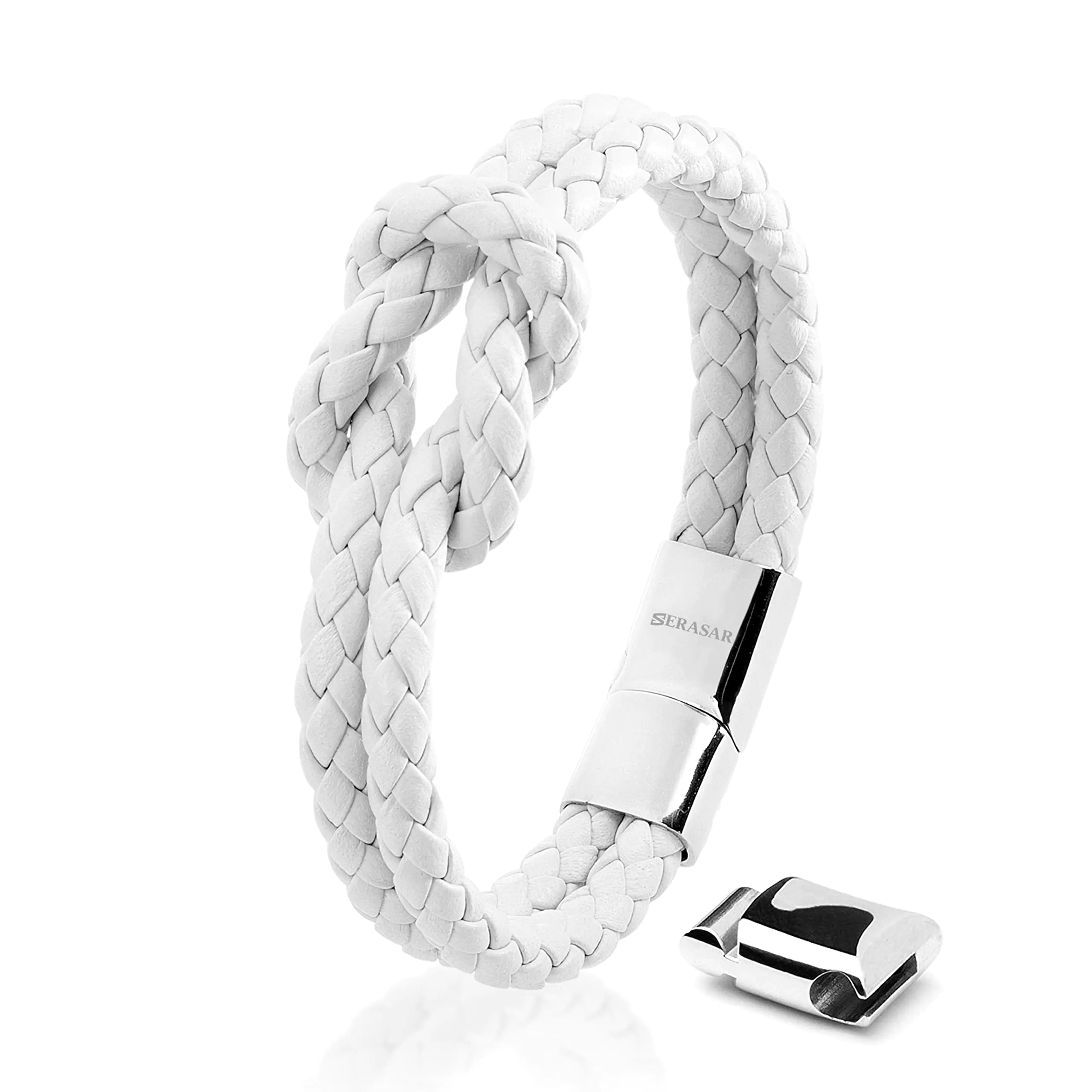 White leather bracelet