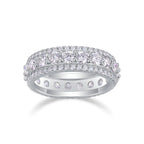 Luxurious Moissanite S925 Platinum-Plated Silver Ring – Light Luxury Jewelry NP Collection