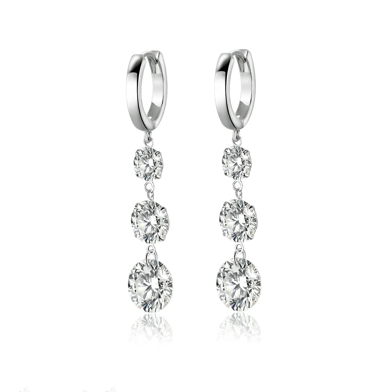 Moissanite Luxury & Fashionable Light Luxury Silver Stud Earrings – S925 Platinum Plated - N&P Colletion