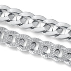 Moissanite, This Luxurious And Fashionable Light Luxury Jewelry Silver Bracelet Is Made Of S925 Silver Electroplated With Platinum NP Collection
