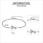 Cross Bracelet 925 Sterling Silver Turquoise 
