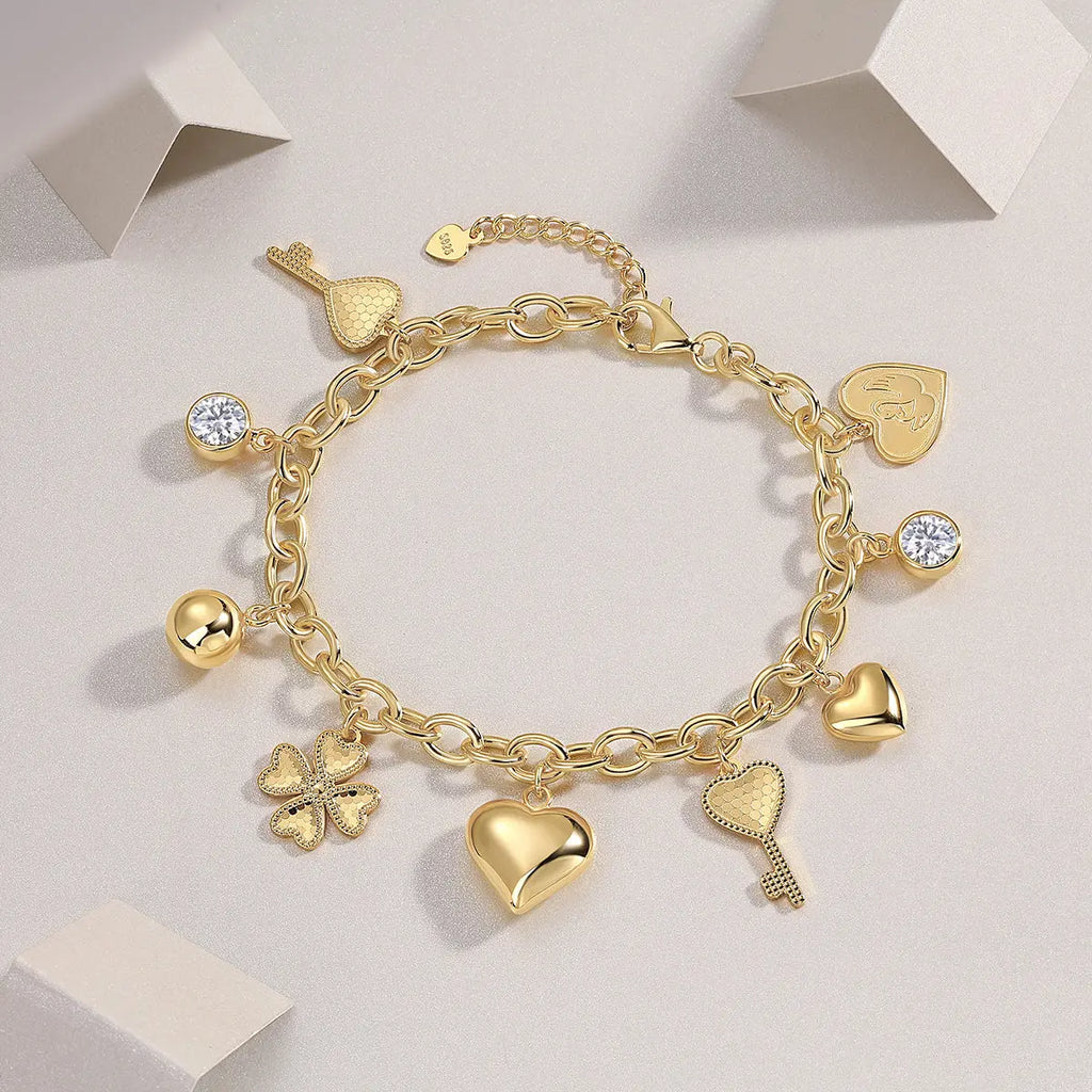 1-Carat Moissanite S925 Gold-Plated Silver Bracelet – Luxurious Light Luxury Jewelry NP Collection
