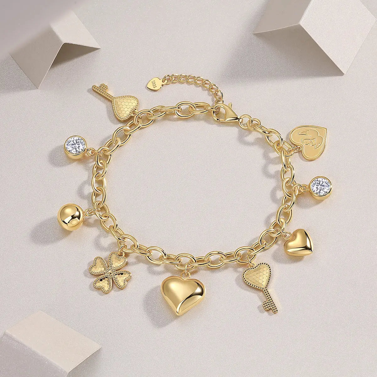 1-Carat Moissanite S925 Gold-Plated Silver Bracelet – Luxurious Light Luxury Jewelry NP Collection