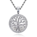 Minimalist Light-Luxury Copper Pendant With Diamonds Christmas Tree Design