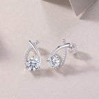 Happy Encounter - 1-carat Moissan Diamond S925 Sterling Silver And Platinum-plated Stud Earrings