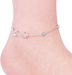 925 Sterling Silver Infinity Ankle Bracelet 