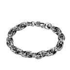 Retro Distressed Sterling Silver Mantra Bracelet