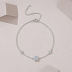 0.5 Carat Luxury And Light Luxury Fashion Jewelry Bracelet Set With Top Moissanite, S925 Silver Plated Platinum Material. - N&P Colletion