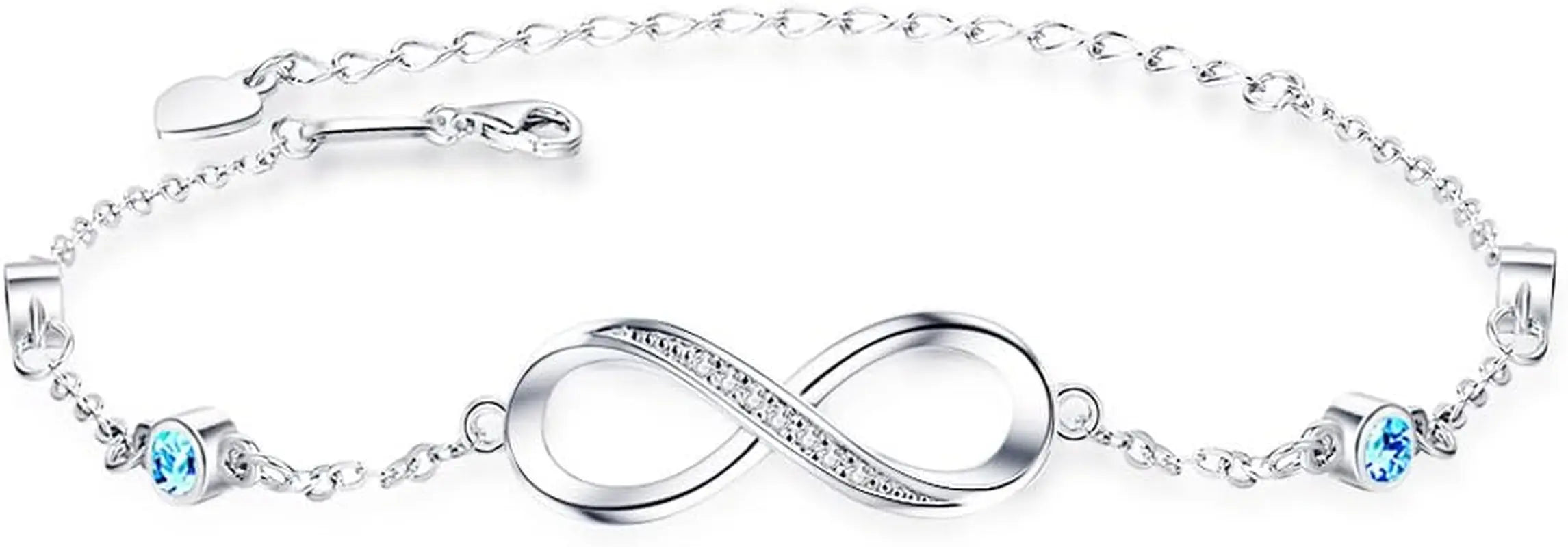 925 Sterling Silver Infinity Ankle Bracelet 
