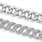 Set With Top-quality Moissanite, This Luxurious And Fashionable Light Luxury Jewelry Silver Bracelet Is Made Of S925 Silver Electroplated With Platinum NP Collection