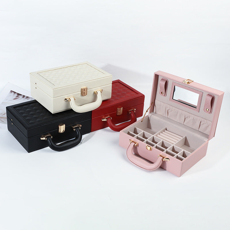 Large Capacity Jewelry Box Earrings Ring Necklace