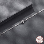 D Color 1 Karat Moissanite Bracelet Women's Simple S925 Sterling Silver Bracelet