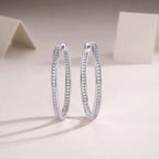 1Born Female – Master Luxury Fashion Diamond Stud Earrings Inlaid with Moissanite, Silver Jewelry NP Collection