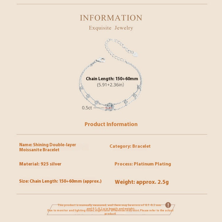 Simple Classic Design S925 Silver Diamond Bracelet