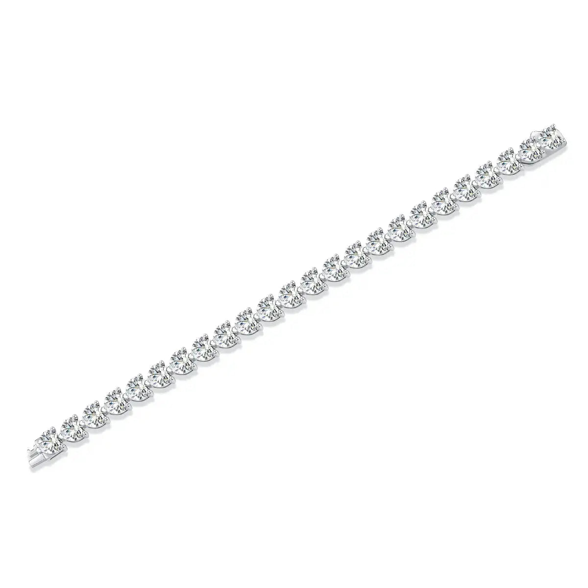 Love Daily - Luxurious And Fashionable Light Luxury Jewelry Silver Bracelet And Bracelet Set With Top-quality Moissanite, S925 Silver-plated Platinum NP Collection