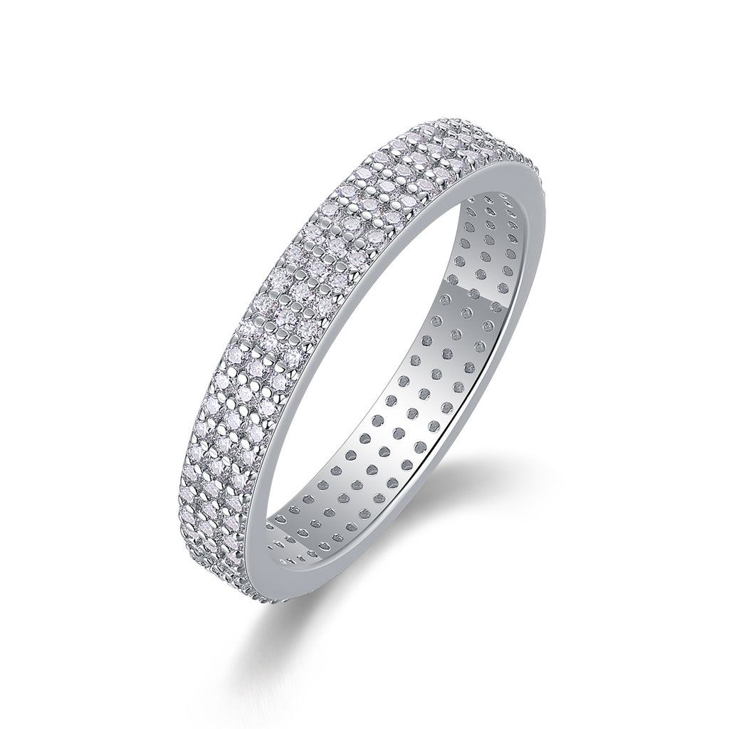 Light Up The Moments - Moissanite S925 Sterling Silver And Platinum-plated Diamond