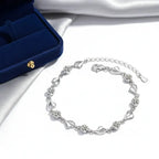 Heart Moissanite Bracelet Silver 