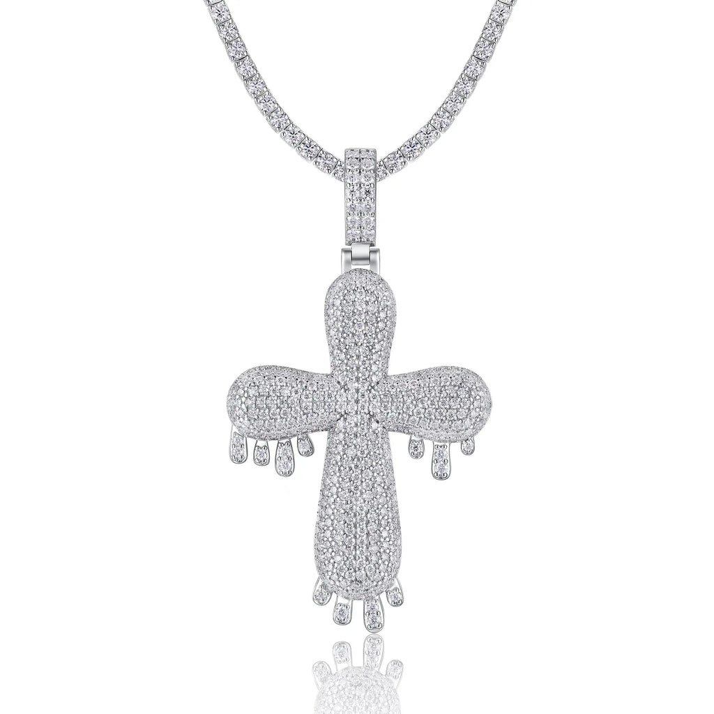Moissanite, This Luxurious And Fashionable Light Luxury Trend Jewelry Necklace Pendant Is Made Of S925 Silver Electroplated With Platinum NP Collection