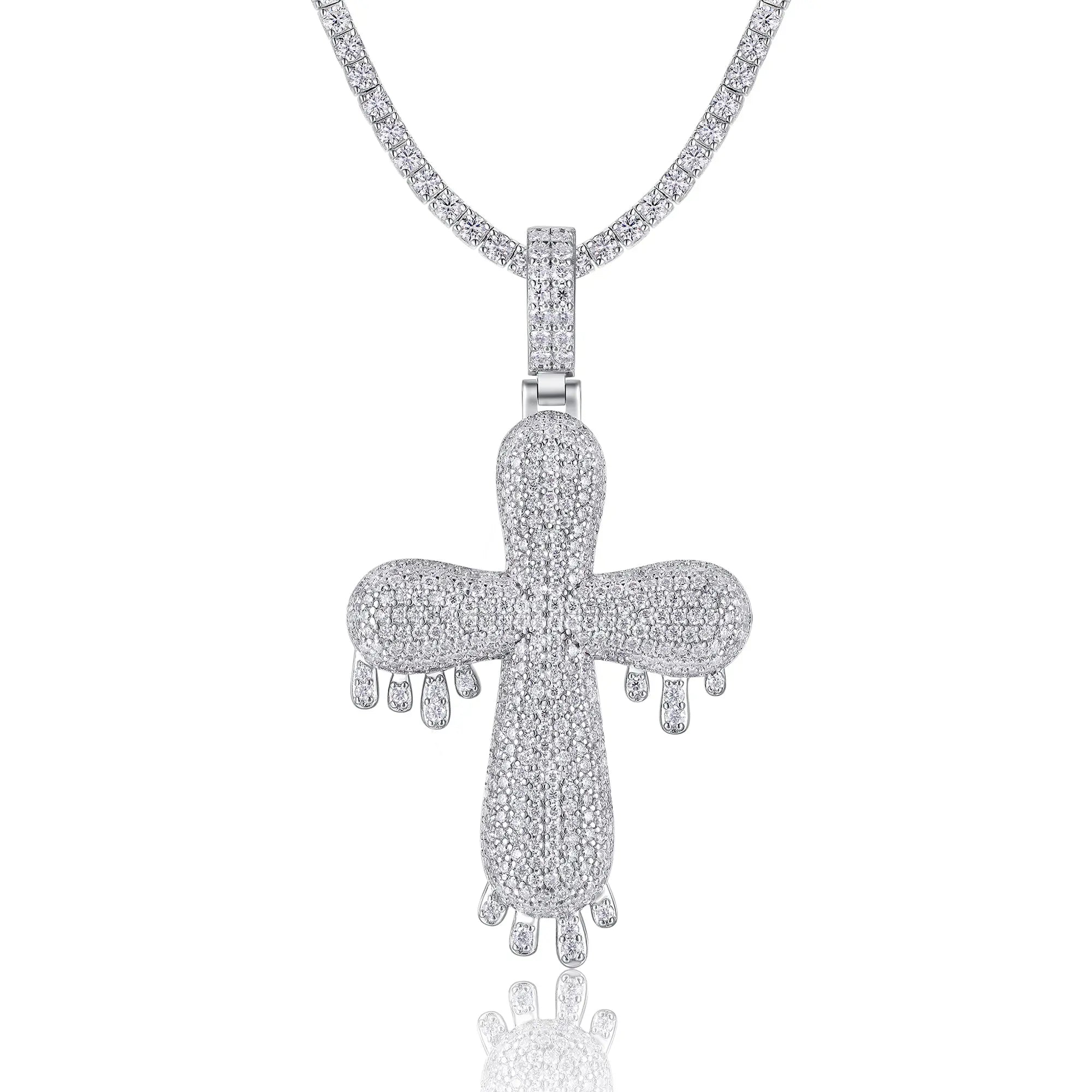 Moissanite, This Luxurious And Fashionable Light Luxury Trend Jewelry Necklace Pendant Is Made Of S925 Silver Electroplated With Platinum NP Collection