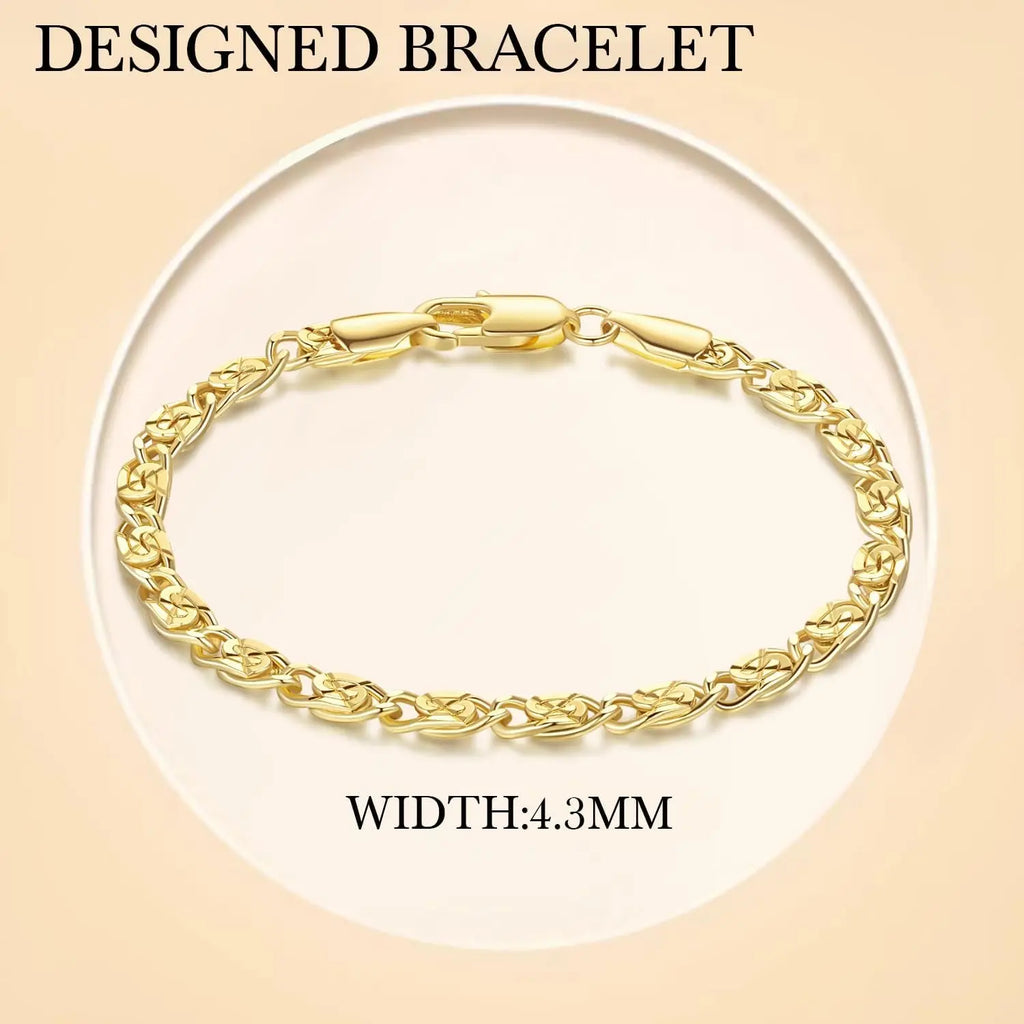 14K Gold Bracelet Cuban Chain 