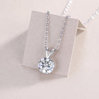 V-shaped - 2-carat Moissan Diamond S925 Sterling Silver And Platinum-plated Pendant
