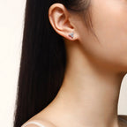 Moissanite Luxury & Fashionable Light Luxury Silver Stud Earrings – S925 Platinum Plated - N&P Colletion