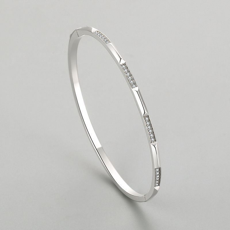 S925 Silver Bracelet Korean-style Micro-inlaid Bracelet Light Luxury