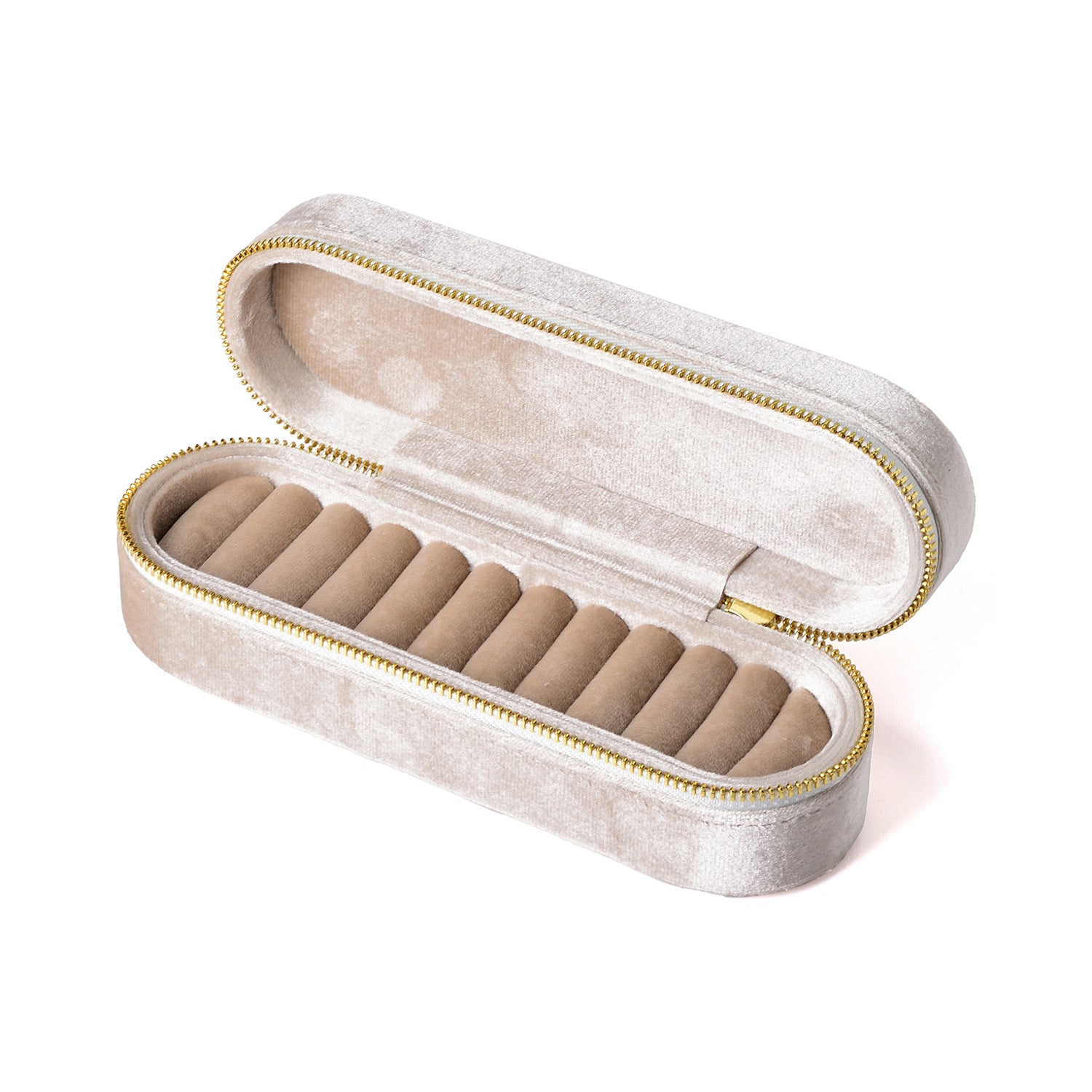 Exquisite Compact Mini Simple Style Portable Zipper Jewelry Box