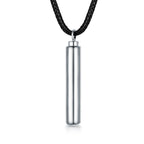 Cylinder Cremation Necklace Sterling Silver Urn