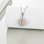 You are My Sunshine Necklace Sterling Silver Sunflower Urn Necklace