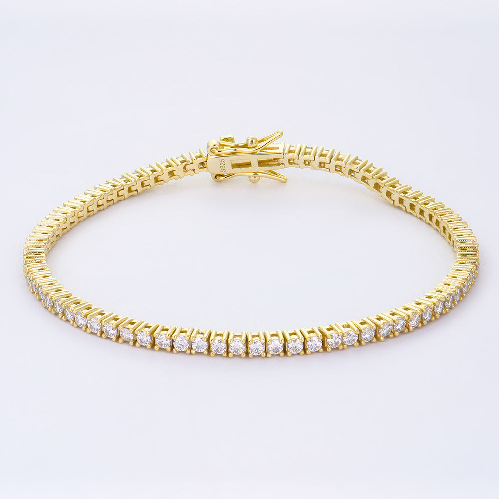 2-6mm Full Set Moissanite Girl S925 Silver Ao Advanced Design Bracelet