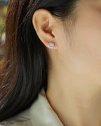 Cosmic Conjecture - Moissanite S925 Sterling Silver And Platinum-plated Stud Earrings