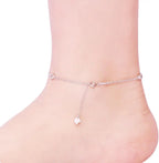 925 Sterling Silver Infinity Ankle Bracelet 