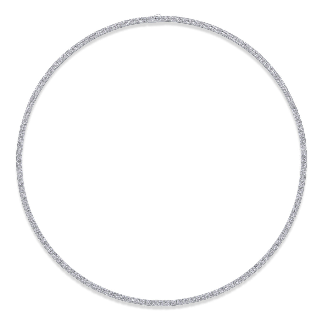 Winter Lake Mosan Diamond S925 Silver Necklace