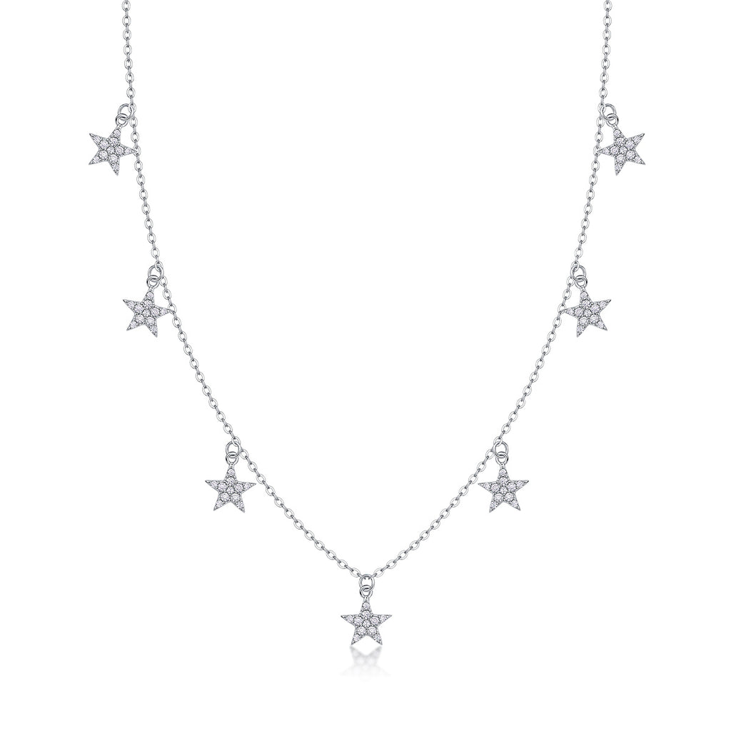 Star Love - Moissanite S925 Sterling Silver And Platinum Plating Pendant