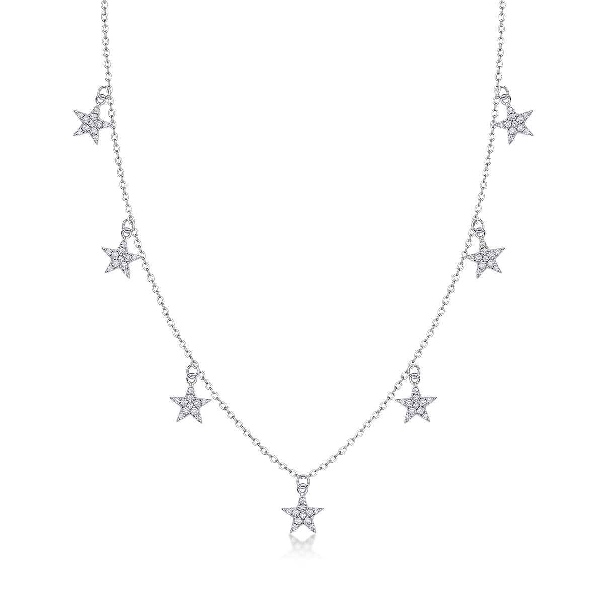 Star Love - Moissanite S925 Sterling Silver And Platinum Plating Pendant