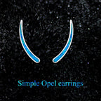925 Sterling Silver Ear Climbers Earrings for Women Created Opal Earrings for Women Crawler Earrings Jewelry Birthday Valentines Day Gifts for Mom Wife Her