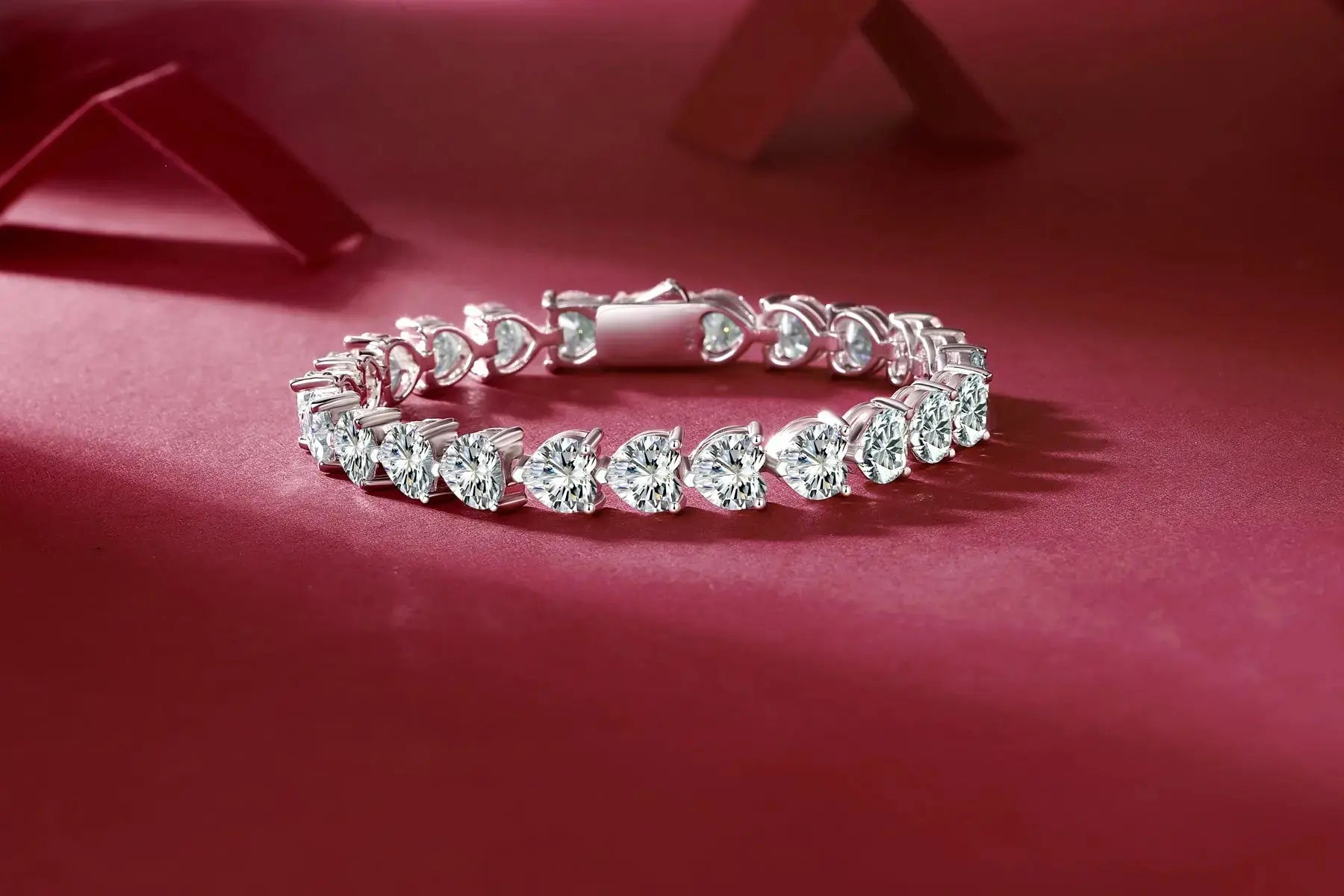 Love Daily - Luxurious And Fashionable Light Luxury Jewelry Silver Bracelet And Bracelet Set With Top-quality Moissanite, S925 Silver-plated Platinum NP Collection