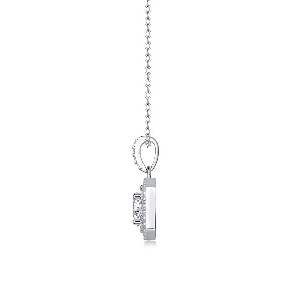 Sugar Diamond - Set With Top-quality Moissanite, Fashionable And Light Luxury Jewelry, Silver Pendant Necklace S925, Silver-plated Platinum NP Collection