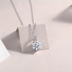 A Lifetime Of Brilliance - 2-carat Moissanite S925 Sterling Silver And Platinum Plating Necklace