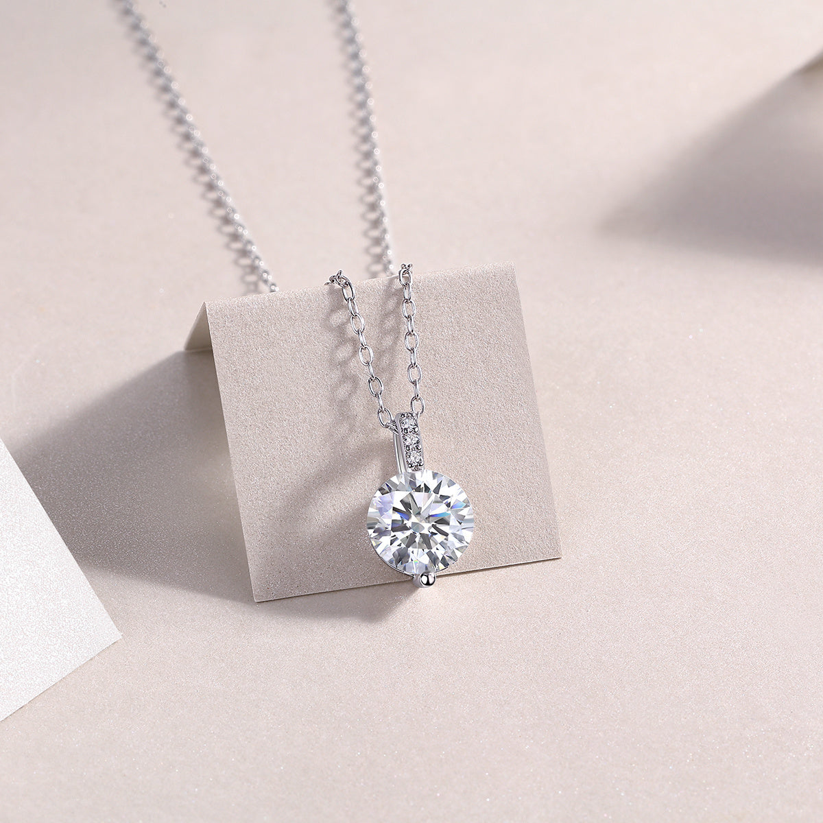 A Lifetime Of Brilliance - 2-carat Moissanite S925 Sterling Silver And Platinum Plating Necklace